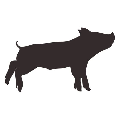 Small Standing Pig Silhouette Transparent Png And Svg Vector File