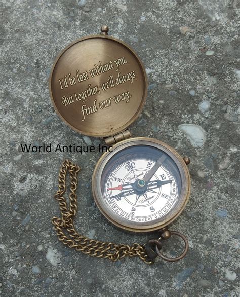 Compass Not All Those Who Wander Are Lost Antique Compass Etsy