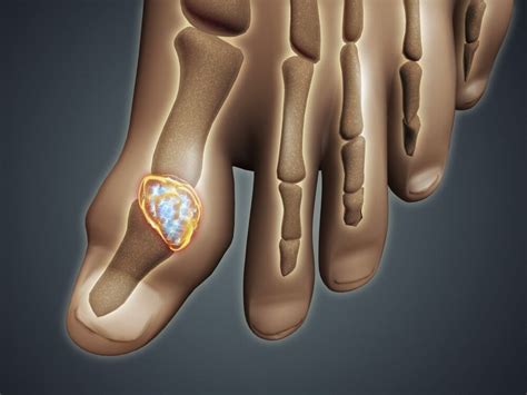 Conceptual Image Of Gout In The Big Toe Gout Is A Form Of Inflammatory