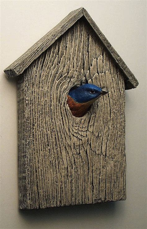 Eastern Bluebird Birdhouse Overboard Art