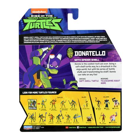 Rise Of The Teenage Mutant Ninja Turtles Spider Shell Donatello Action