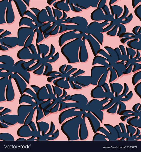 Tropical Leaf Summer Pattern Trendy Floral Beach Vector Image
