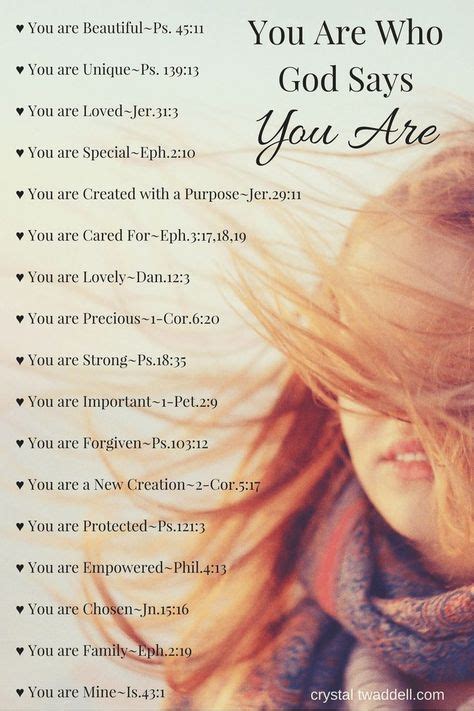 You Are Who God Says You Are Special Person Quotes Sayings Bible Quotes
