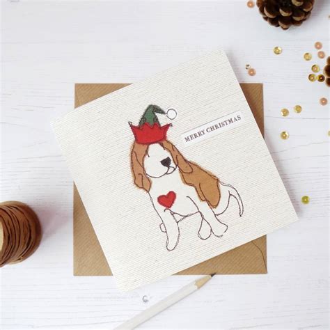 Cute Beagle Dog Christmas Cards By Ren And Thread