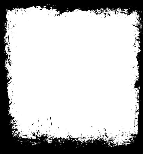 9 Square Grunge Frame Png Transparent Vol3