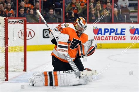 Philadelphia Flyers Goalie Michal Neuvirth Action Editorial Stock Photo