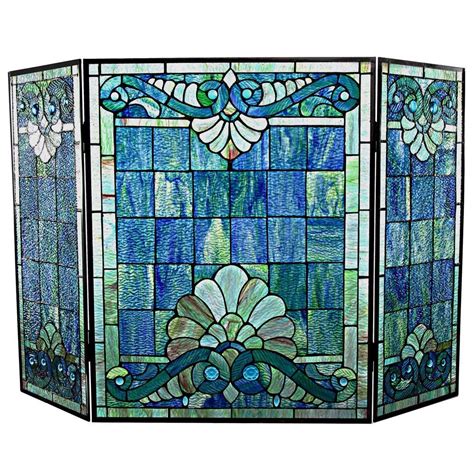 Enjoy free shipping on orders over $35. Tiffany Style Stained Glass Fireplace Screen | Stained glass fireplace screen, Fireplace screens ...