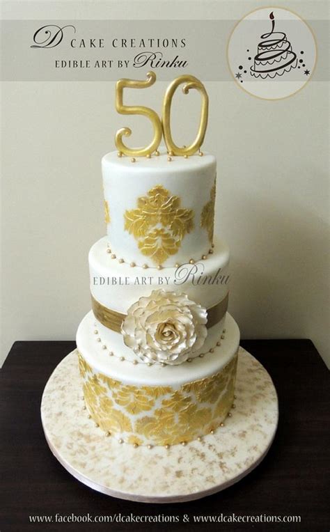 50th Wedding Anniversary Cake Decorated Cake By D Cake Cakesdecor