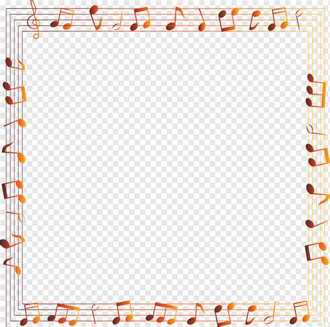 Music Note Frame Music Border Musical Notes Frame Design Notes