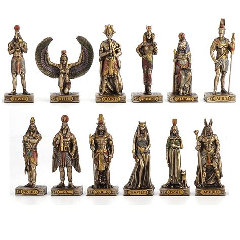 Buy Veronese Design Egyptian Gods Resin Figurines Hand Painted Bronzed