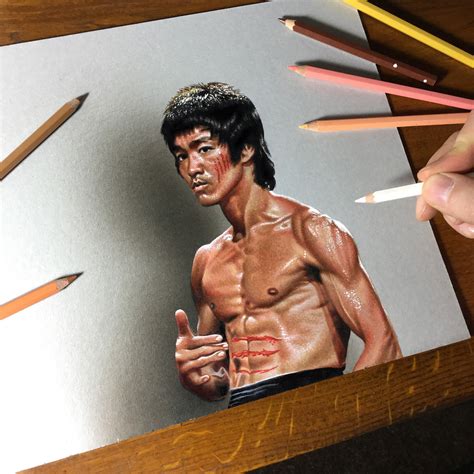 Drawing Bruce Lee On Behance
