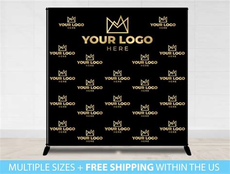 Custom Logo Backdrop Banner Step And Repeat Business Event Etsy
