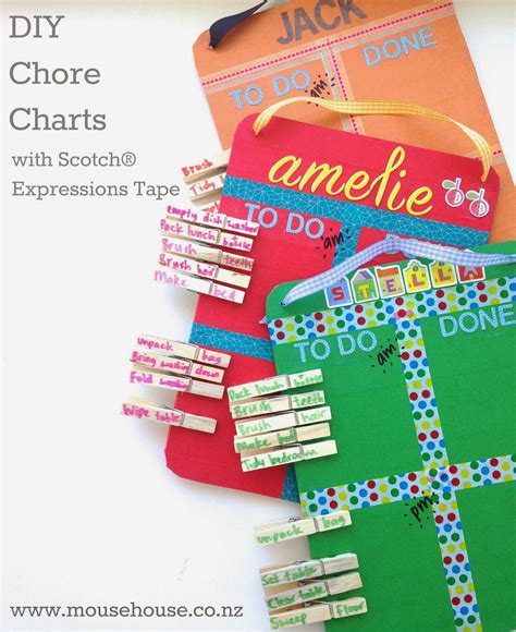 Mousehouse Diy Chore Charts With Scotch Expressions Tape