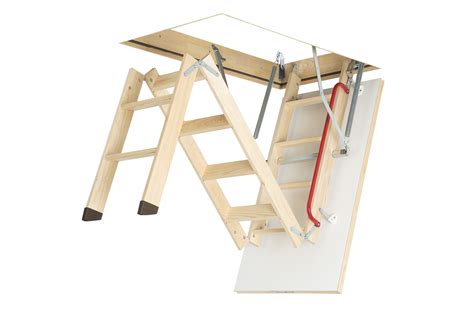 Fakro 3 Section Folding Wooden Loft Ladder Lwk Komfort Roof Windows