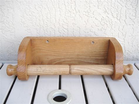 Hand Made Unique Design Wooden Wall Mount Paper Towel Holder