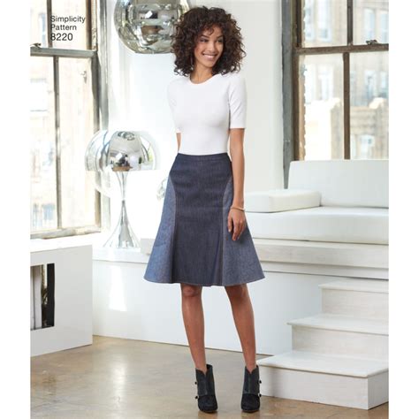 8220 Misses Easy To Sew Skirt In Three Lengths Textillia
