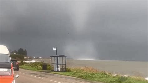 Dramatic Footage Captures Spectacular Tornado Off Coast Of