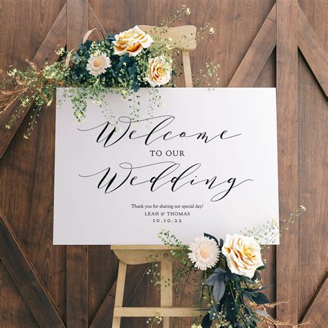 Printable Wedding Welcome Sign Printable Word Searches
