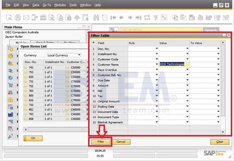 Use Filter Table For Simplify Your Data Sap Business One Indonesia