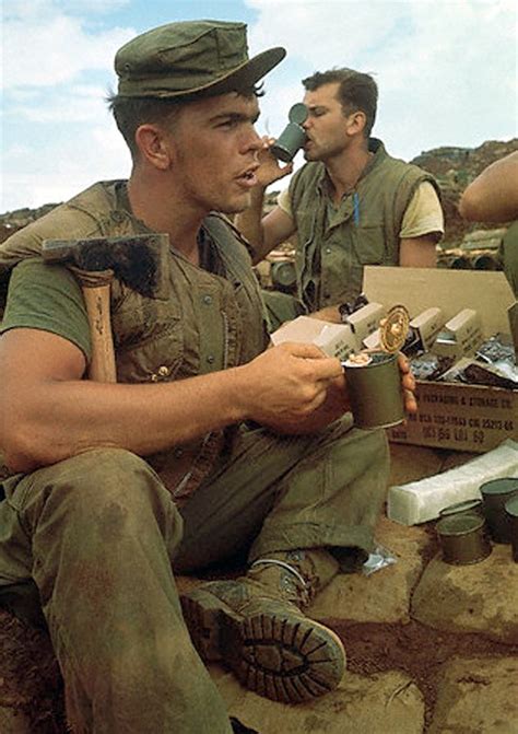 15 Oct 1967 Con Thien Vietnam Picture Shows Marines Sitting On