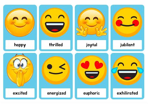 Emotions Chart Printable Printable Templates