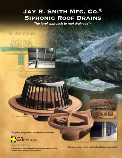 Brochure Siphonic Roof Drains Jay R Smith Mfg Co