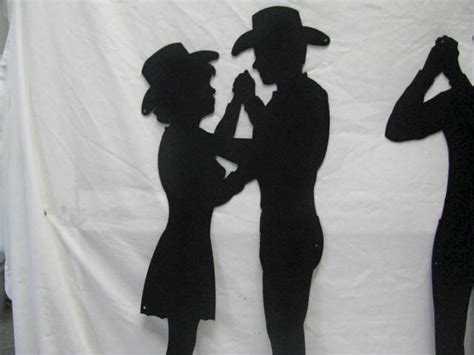 Cowgirl Cowboy Dance 1 And 2 Xlarge Western Metal Wall Yard Art