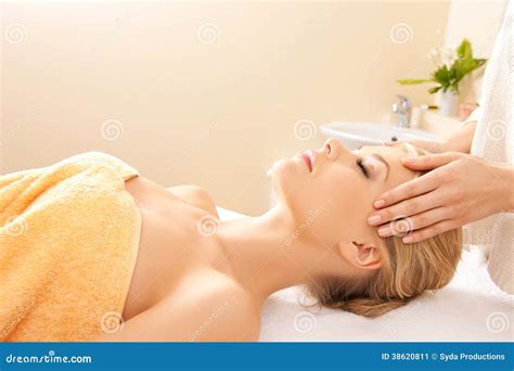 Beautiful Woman In Massage Salon Stock Image Image Of Parlor Lying 38620811
