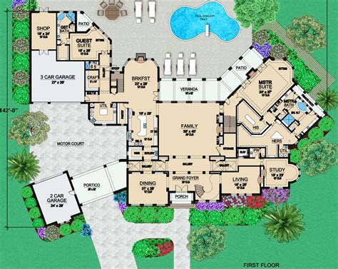 Two Story Mansion Floor Plan