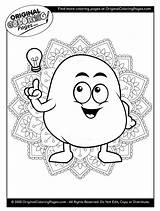 Coloring Potato sketch template