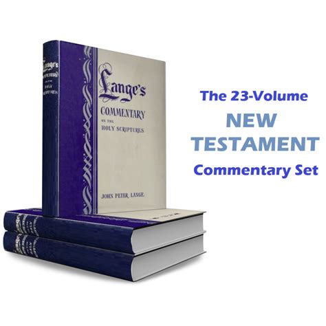 Langes Commentaries New Testament 23 Volumes Biblesoft