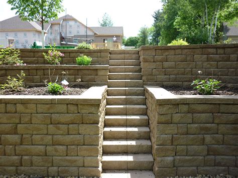 Retaining Wall Ideas For Sloped Backyard Of Landscape Garden On