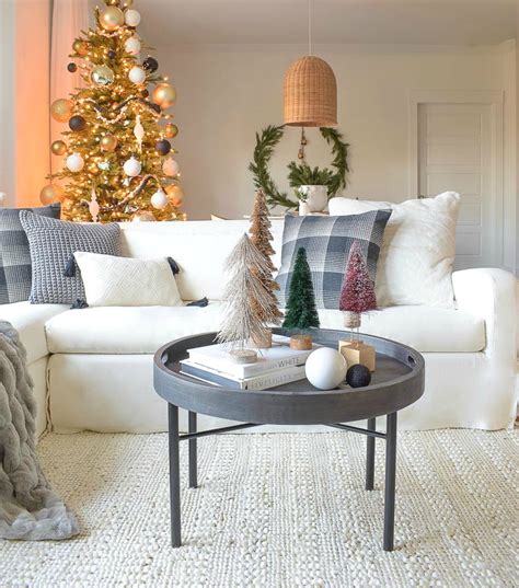 Christmas living room illustrations & vectors. Black, White & Gold Modern Christmas Living Room Tour ...