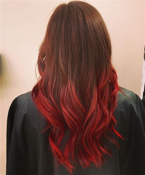 Pin By Kalen Massey On Hair Red Ombre Hair Hair Dye Tips Brown Hair Dye