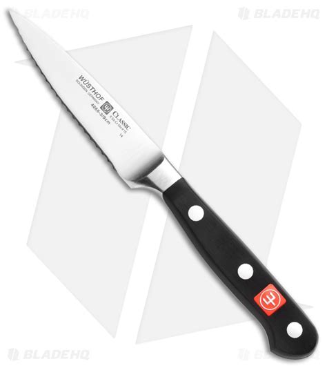 Wusthof Classic 35 Serrated Paring Kitchen Knife Black Blade Hq