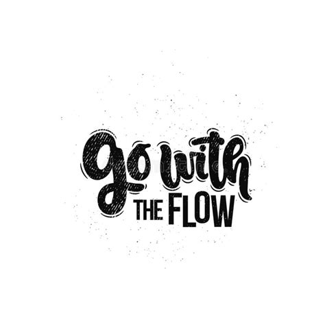 Go With The Flow Stock Vector Illustration Of Graphic 133992187