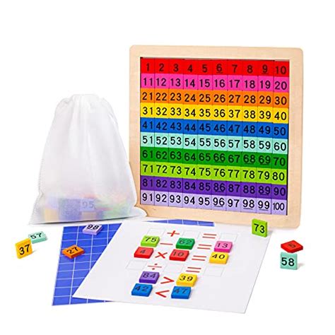 Symdiro Wooden Montessori Math Counting Hundred Board Toys 1 100 Math