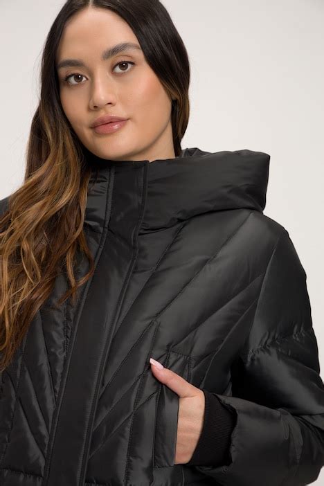 Iridescent Quilted Hooded Fully Lined Jacket Quilted Jackets Jackets