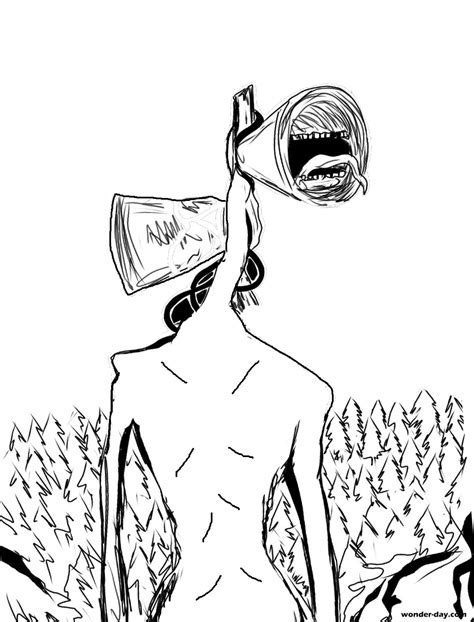 Coloriages Siren Head à imprimer gratuitement | WONDER DAY — Coloriages pour enfants et adultes