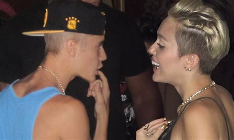 Miley Cyrus Hits Back At Rumours Of Romance With Justin Bieber I M Engaged Daily Mail Online