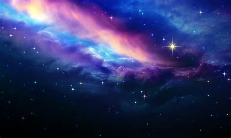 Night Sky With Colorful Stars Abstract Sky Background Stock Photo
