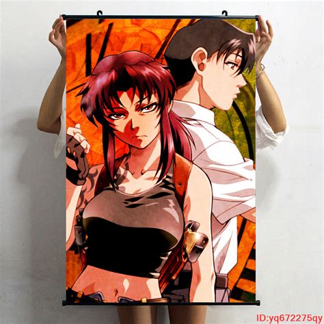 Anime Black Lagoon Revy Rock Wall Scroll Poster Home Decor Collection