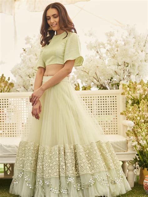 Mint Green Lehenga Set Abhinavmishra