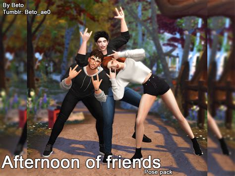 Afternoon Of Friends Pose Pack By Betoae0 From Tsr • Sims 4 Downloads