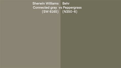 Sherwin Williams Connected Gray Sw 6165 Vs Behr Peppergrass N350 6