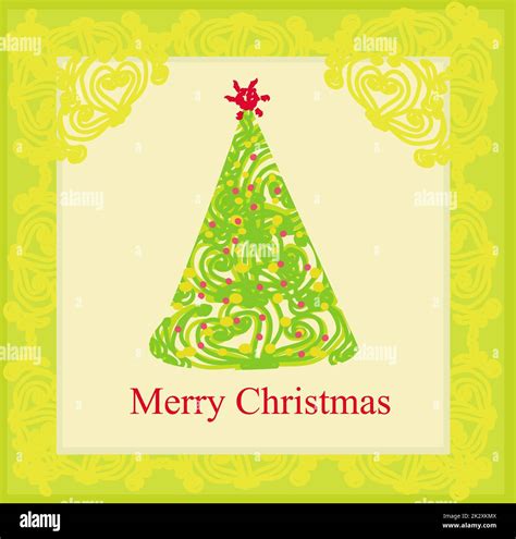Abstract Christmas Tree Card Stock Photo Alamy