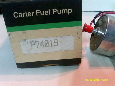 Electric Fuel Pump Carter P74019 Ebay