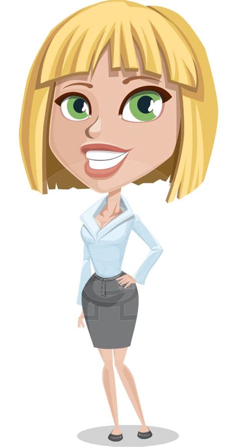 Vector Blonde Business Woman Graphicmama Business Cartoons Cartoon