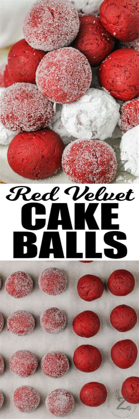 No Bake Red Velvet Cake Balls Our Zesty Life