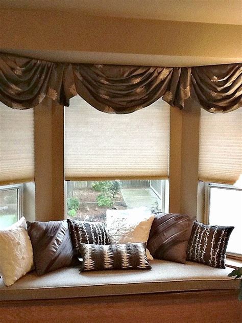 Bedroom Bay Window Treatment Ideas Elegant Valance Curtains For Living